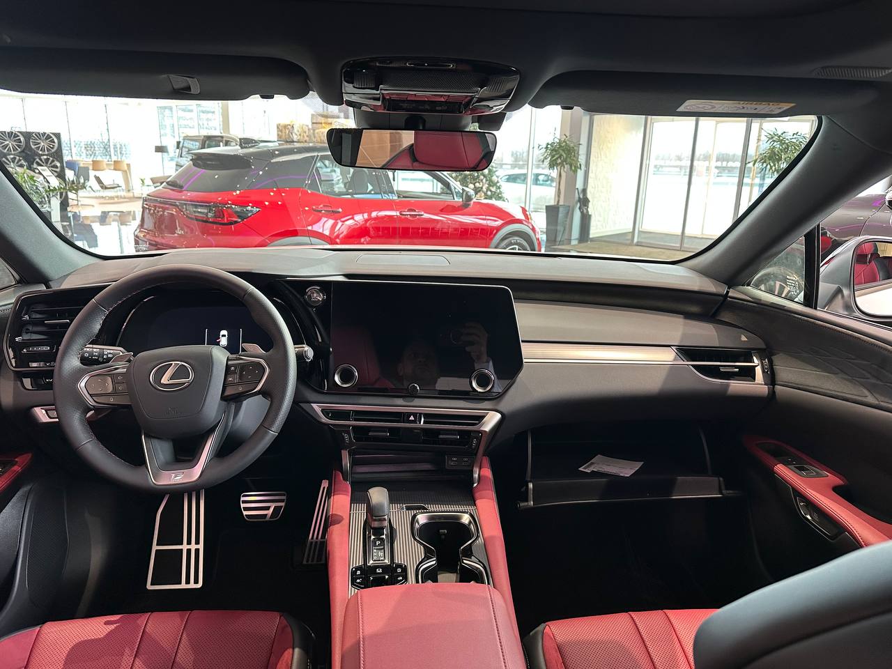 Гранатова комбінована шкіра F Sport / Вставки 